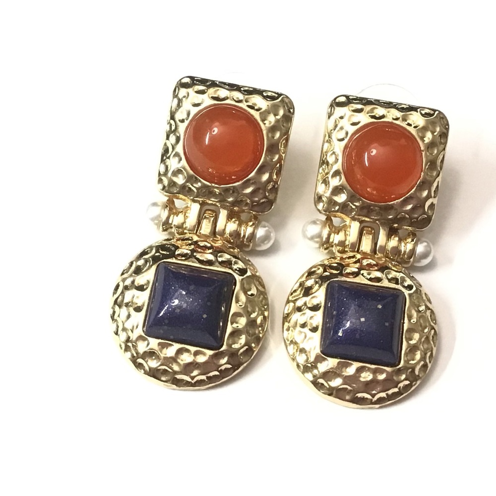 Vintage Art Deco Style Statement Pearl Earrings